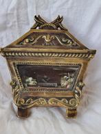 Reliekhouder - Brons, Hout, Textiel - 1800-1850 - Doos - Ex, Antiek en Kunst, Kunst | Niet-Westerse kunst