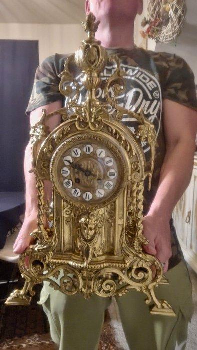 Tafelklok Lodewijk XVI-stijl - Verguld brons - Ca. 1890 -, Antiek en Kunst, Antiek | Klokken