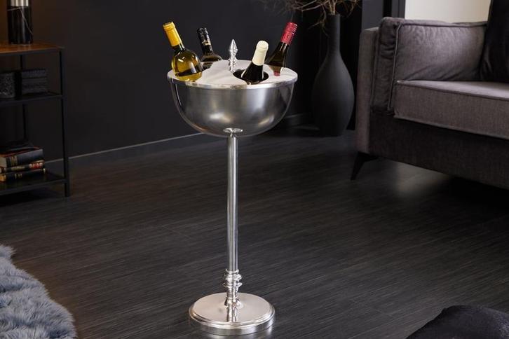 Decoratieve wijnkoeler VINO 80cm zilveren handgemaakte, Huis en Inrichting, Woonaccessoires | Wijnrekken, Ophalen of Verzenden