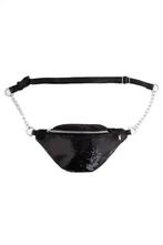 Heuptasje Kleine Pailletten Zwart Heuptas Sequin Tas Mermaid, Ophalen of Verzenden, Nieuw, Zwart, Overige typen