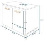 Vrijstaande Wastafel Onderkast – Badkamerkast met Deuren 60, Verzenden, Nieuw