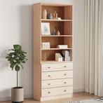 vidaXL Boekenkast met lades ALTA 77x35x186,5 cm massief, Verzenden, Nieuw, 50 tot 100 cm, 25 tot 50 cm