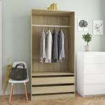 vidaXL Kledingkast 100x50x200 cm bewerkt hout sonoma, Huis en Inrichting, Verzenden, Nieuw