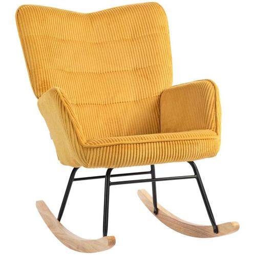 TRUUSK Vintage Schommelstoel - Gebogen Lopers - Dikke Bekled, Huis en Inrichting, Fauteuils, Nieuw, Verzenden