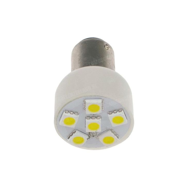 Lamp BAY15d 12V LED 6 SMD wit (DC) Bollard, Fietsen en Brommers, Brommeronderdelen | Algemeen, Nieuw, Ophalen of Verzenden