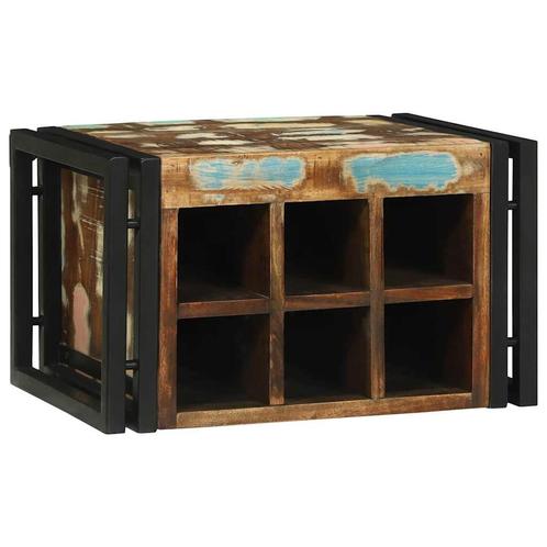 vidaXL Wijnrek Multikleur 46 x 35 x 27.5 cm Massief, Huis en Inrichting, Woonaccessoires | Wijnrekken, Nieuw, Verzenden