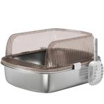 Kattenbak Van Roestvrij Staal, Katten Toilet Met Hoge Rand,, Verzenden, Nieuw