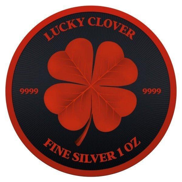 Niue. 2 Dollars 2023 1oz $2 NZD Niue Lucky Clover Black, Postzegels en Munten, Edelmetalen en Baren