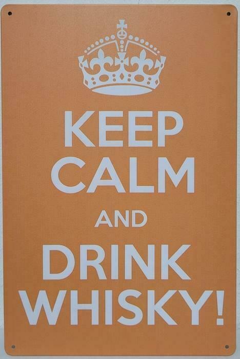 Keep calm and drink whisky reclamebord, Verzamelen, Merken en Reclamevoorwerpen, Nieuw, Verzenden