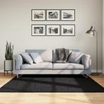 vidaXL Vloerkleed PAMPLONA shaggy hoogpolig modern 160x160, Verzenden, Nieuw, Zwart