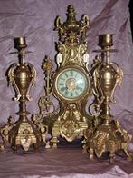 Klok en garnituur set - Antiek - Verguld brons - 1850-1900, Antiek en Kunst