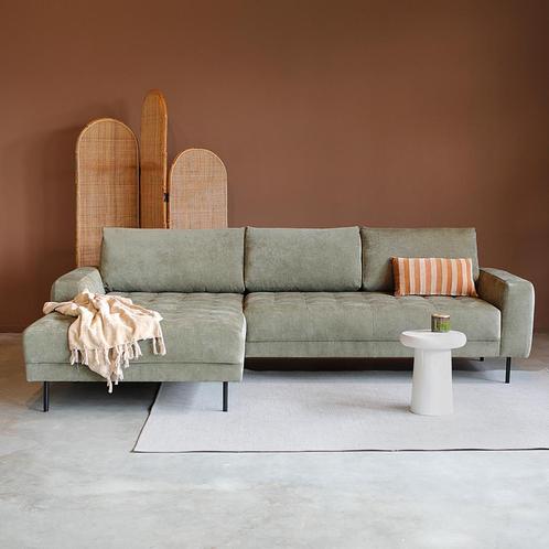 *WOONWINKEL* PEPP Interiors Oreo Hoekbank Groengrijs, Huis en Inrichting, Banken | Bankstellen, Nieuw, Verzenden