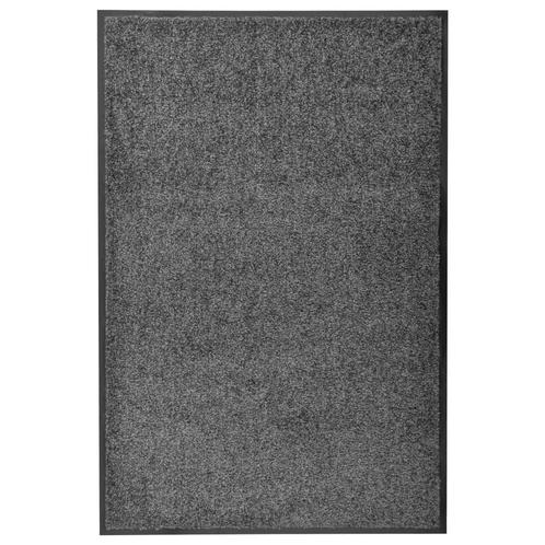vidaXL Deurmat wasbaar 60x90 cm antraciet, Tuin en Terras, Deurmatten, Nieuw, Verzenden