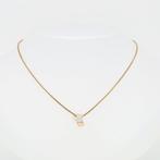 Ketting met hanger - 14 karaat Geel goud Diamant, Sieraden, Tassen en Uiterlijk, Antieke sieraden