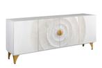Dessoir GOLDEN SUNSET 180cm 3D mango hout wit - 45642, Huis en Inrichting, Kasten | Dressoirs, Ophalen of Verzenden, Nieuw