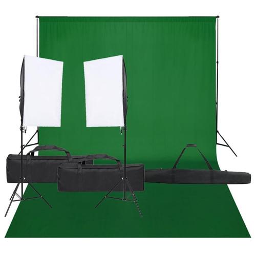 vidaXL Fotostudioset met verlichtingsset en achtergrond, Audio, Tv en Foto, Fotografie | Fotostudio en Toebehoren, Nieuw, Verzenden