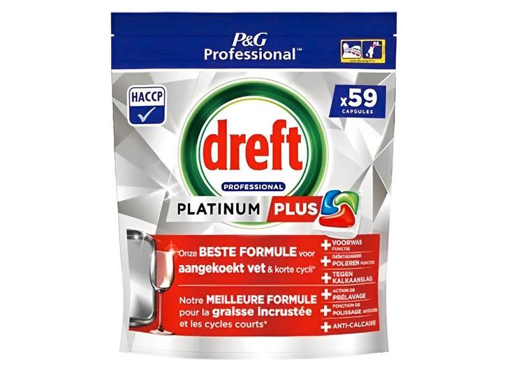 59 Dreft Platinum Plus vaatwastabletten - Regular, Huis en Inrichting, Schoonmaakartikelen, Verzenden