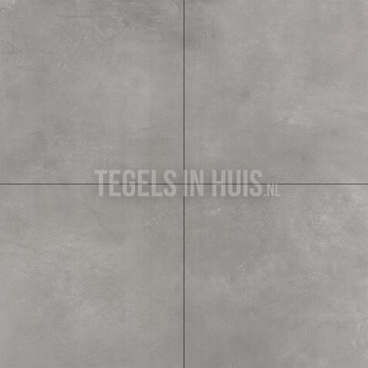 Vloertegel / wandtegel betonlook grijs 90x90 gerectificeerd, Doe-het-zelf en Verbouw, Tegels, Vloertegels, Nieuw, 10 m² of meer