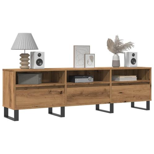 vidaXL Tv-meubel 150x30x44,5 cm bewerkt hout artisanaal, Huis en Inrichting, Kasten | Televisiemeubels, Nieuw, Overige houtsoorten