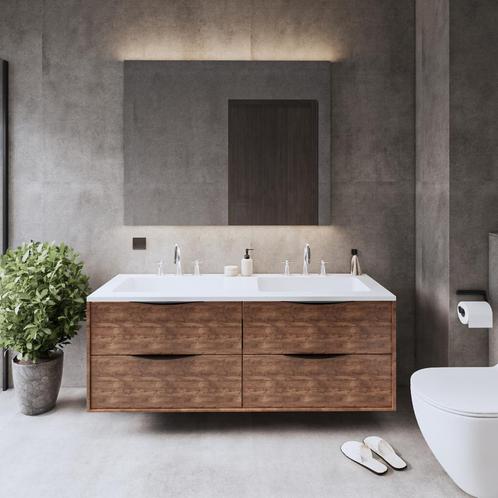 Onderkast Gliss Design Eleganz Hera Zwart 120cm 2 Lades Oak, Doe-het-zelf en Verbouw, Sanitair, Bad, Nieuw, Ophalen of Verzenden