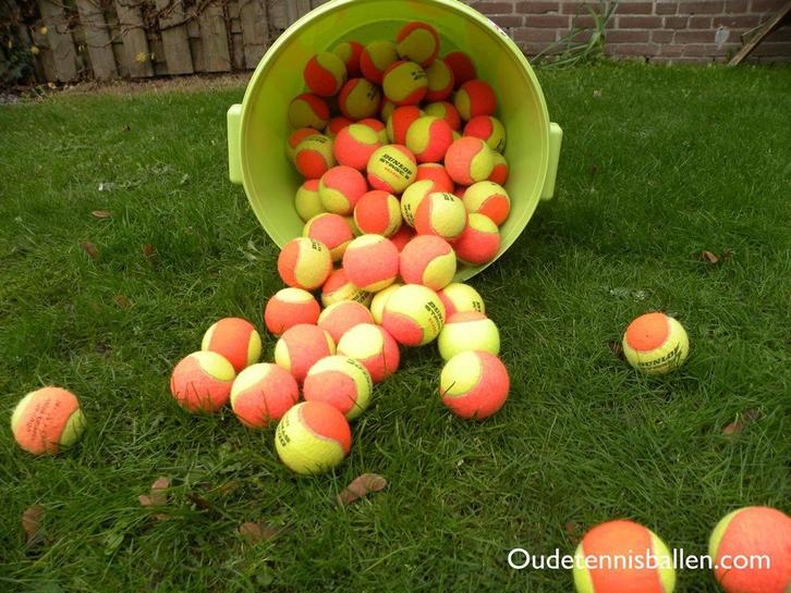 Gebruikte Stage 1, Stage 2, Stage 3 tennisballen, 24 cent!, Sport en Fitness, Tennis, Ballen, Zo goed als nieuw, Dunlop, Ophalen of Verzenden