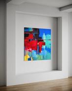 Henk van den Boogaard - Abstract kleurrijk kunstwerk in, Antiek en Kunst, Kunst | Schilderijen | Modern