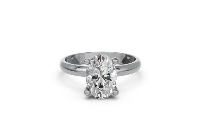 Ring - 14 karaat Witgoud - 2.37ct. tw. Diamant (Lab-grown), Sieraden, Tassen en Uiterlijk, Ringen