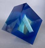 Bohumil Elias Jr - sculptuur, Cube - 12 cm - Glas - 2014, Antiek en Kunst, Antiek | Glas en Kristal