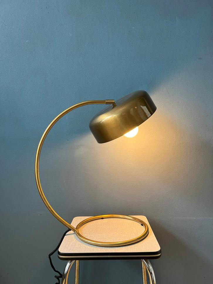Mid Century Brass Desk Lamp, Huis en Inrichting, Lampen | Tafellampen, Nieuw, Ophalen of Verzenden