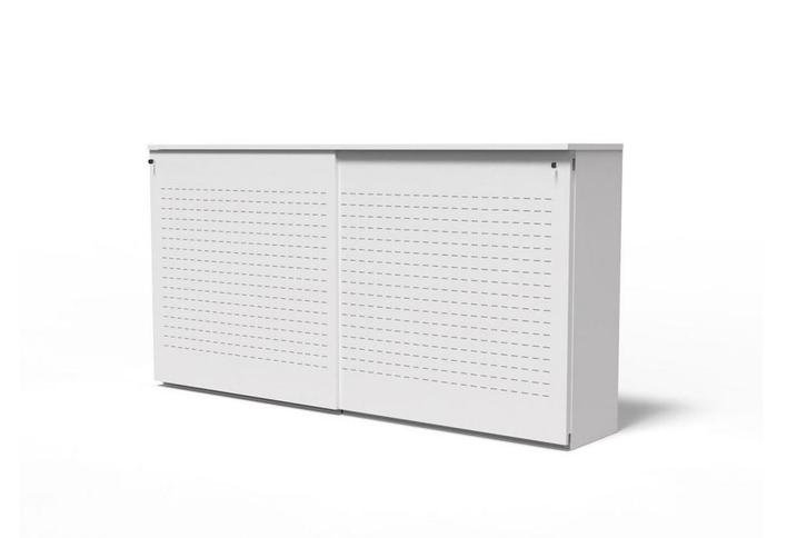 schuifdeurkast wit STOR - 200x48x122 BxDxH Wit - 200x48x122, Huis en Inrichting, Kasten | Overige, Ophalen of Verzenden