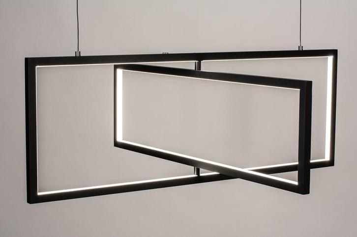 Rietveld Hanglampen - Zwart - Metaal, Huis en Inrichting, Lampen | Hanglampen, Verzenden