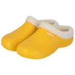 XQ Dames Tuinklompen Geel Met Bontje - Lichtgewicht &, Ophalen of Verzenden, Nieuw