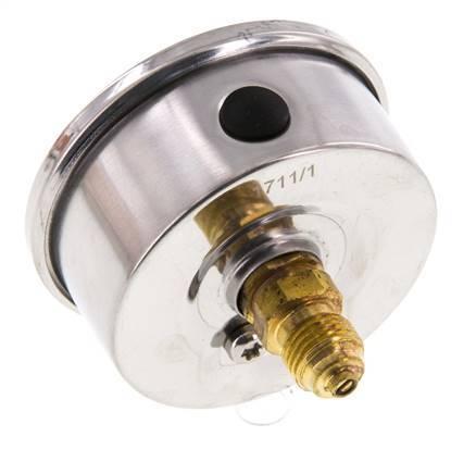 0..1.6 Bar Glycerine Manometer Achteraansluiting RVS/Messing, Doe-het-zelf en Verbouw, Overige Doe-het-zelf en Verbouw, Nieuw