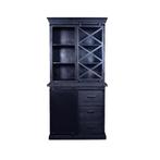 Buffetkast Mangohout Milan 100 X Zwart, Huis en Inrichting, Kasten | Buffetkasten, 100 tot 150 cm, Nieuw, Industriële meubels