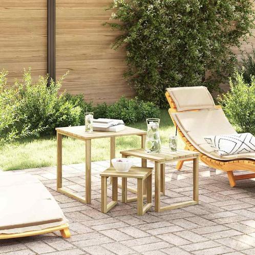 vidaXL Zonnebed Tafel Bruin 50.5 x 50 x 46 cm, Tuin en Terras, Tuintafels, Nieuw, Verzenden