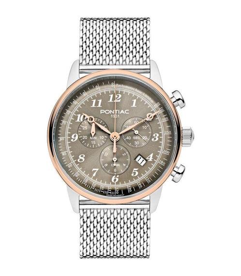 Pontiac Swiss Made Chronograaf Herenhorloge 42mm, Sieraden, Tassen en Uiterlijk, Horloges | Heren, Verzenden