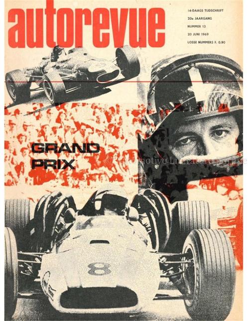 1969 AUTO REVUE MAGAZINE 13 NEDERLANDS, Boeken, Auto's | Folders en Tijdschriften