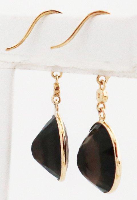 Zonder Minimumprijs - Oorbellen - 14 karaat Geel goud Quartz, Sieraden, Tassen en Uiterlijk, Oorbellen