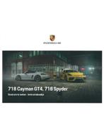 2021 PORSCHE 718 CAYMAN GT4 | SPYDER INSTRUCTIEBOEKJE, Auto diversen, Handleidingen en Instructieboekjes