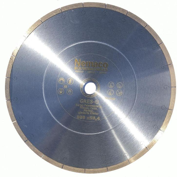 Nemaco diamantzaagblad porselein 350 x 25,4 mm, Zakelijke goederen, Machines en Bouw | Tuin, Park en Bosbouw, Overige typen, Ophalen of Verzenden