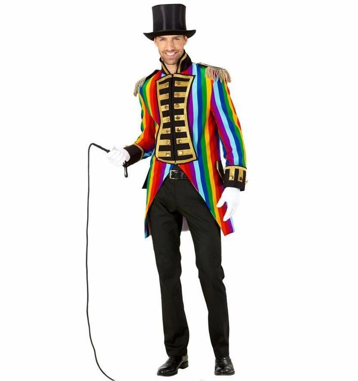 Frackjas regenboog heren, Kleding | Heren, Carnavalskleding en Feestkleding, Nieuw, Ophalen of Verzenden