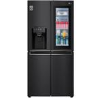 LG GMX844MCBF Amerikaanse Koelkast Side By Side 508L Zwart, 200 liter of meer, 60 cm of meer, Refurbished, Met vriesvak