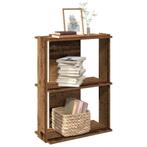 vidaXL Boekenkast 3-laags 60x30x80 cm bewerkt hout oud, Huis en Inrichting, Kasten | Boekenkasten, Verzenden, Nieuw, Overige houtsoorten
