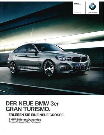 2013 BMW 3 SERIE GRAN TURISMO BROCHURE DUITS beschikbaar voor biedingen
