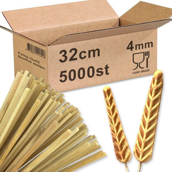 Lollywafel stokjes 32cm 4x4mm bamboe Foodgrade 5000 stuks, Zakelijke goederen, Horeca | Food, Overige typen, Ophalen of Verzenden