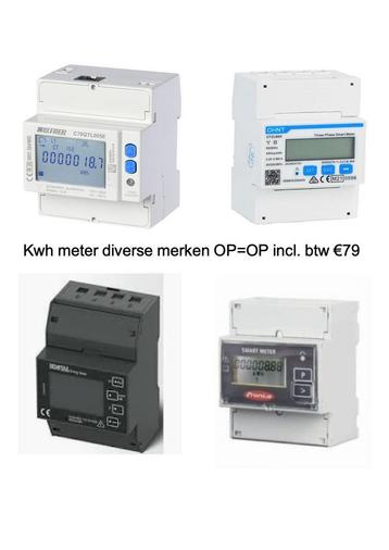 Smart, kWh, energie meters van diverse merken beschikbaar voor biedingen