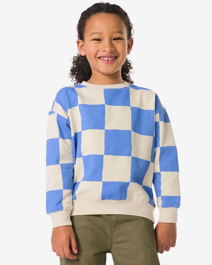HEMA Kindertrui sweatstof blokken blauw, Kinderen en Baby's, Kinderkleding | Overige, Nieuw, Verzenden