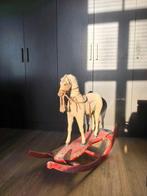 Hobbelpaard - Antique Horse On Wheels With Bow Rocker Stand