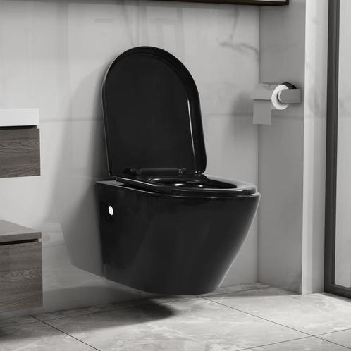 Zwart Hangtoilet - Randloos | Tweedekansje | Bespaar 45%, Doe-het-zelf en Verbouw, Sanitair, Nieuw, Toilet, Ophalen of Verzenden