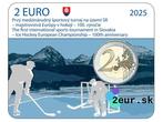 Slowakije. 2 Euro 2025 Hockey Championship  (Zonder, Postzegels en Munten, Munten | Europa | Euromunten